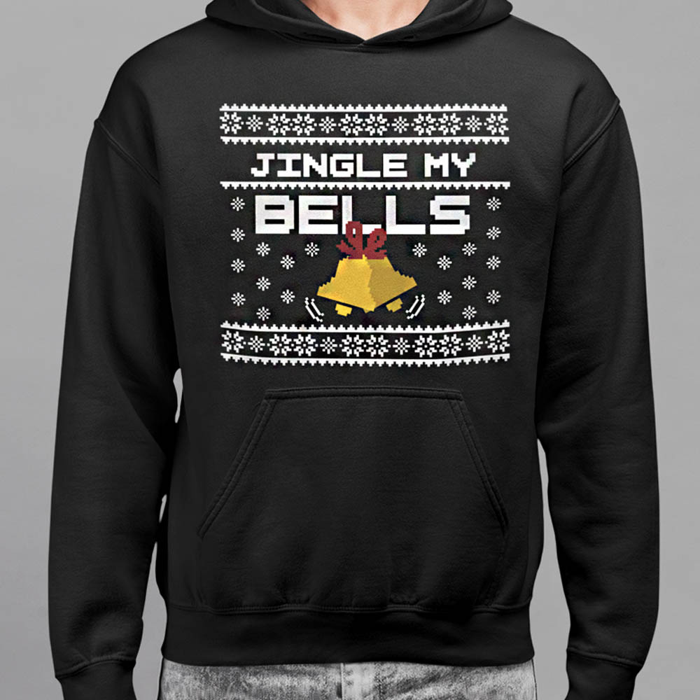 Foute Kerst Hoodie Zwart Jingle My Bells