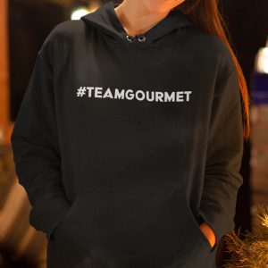 Foute Kerst Hoodie Zwart Vrouw #TeamGourmet