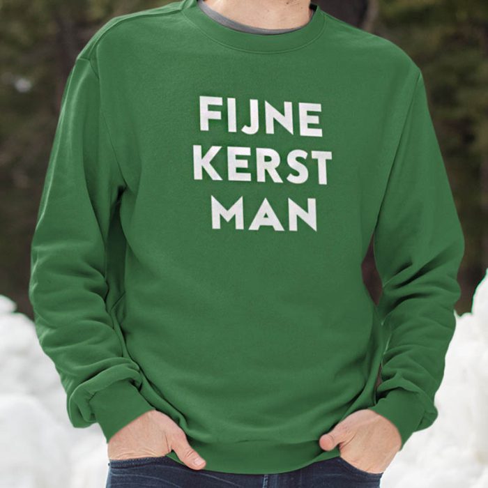 Foute Kerst Trui Groen Fijne Kerst Man
