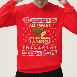 Foute Kerst Sweater Rood All i Want For Christmas Is Sukerbole