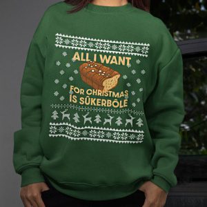 Foute Kerst Sweater Vrouw Groen All i Want For Christmas Is Sukerbole