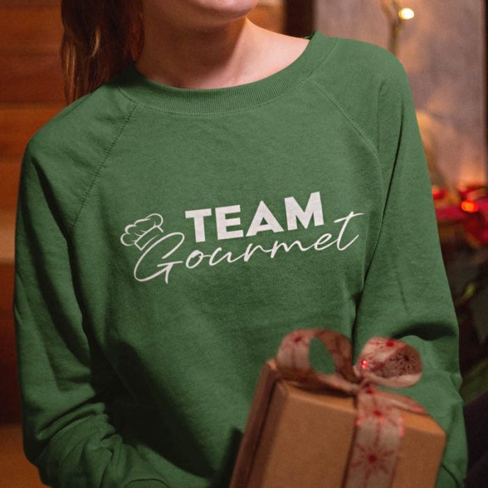 Foute Kerst Trui Groen Vrouw Team Gourmet