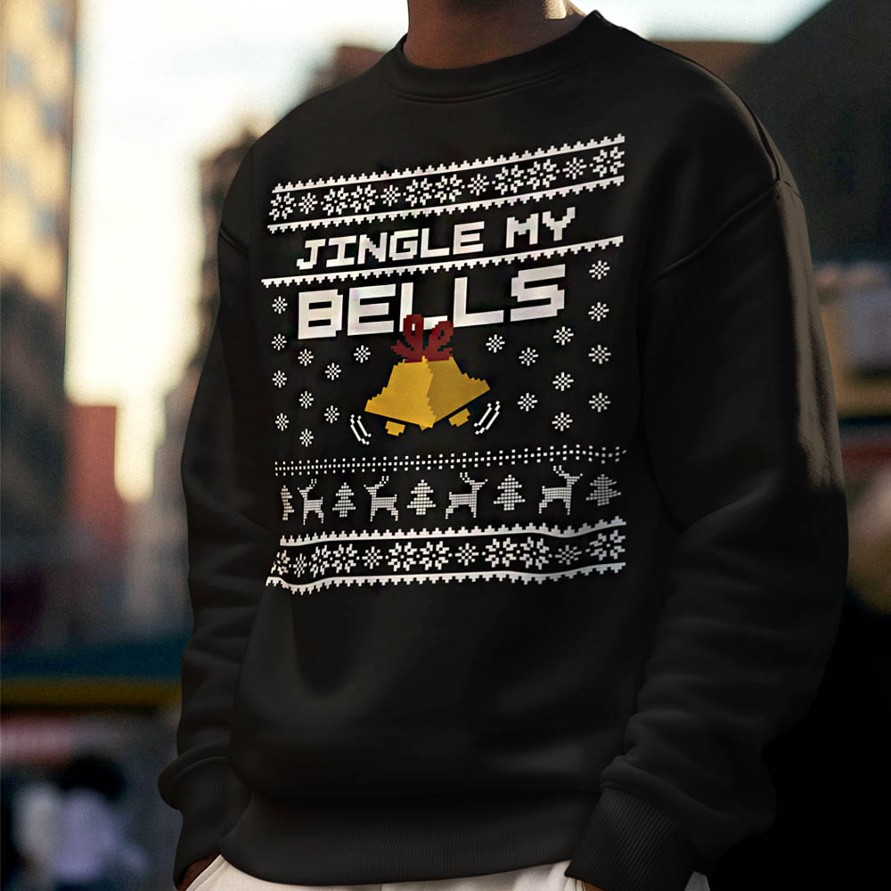 Foute Kerst Trui Zwart Jingle My Bells