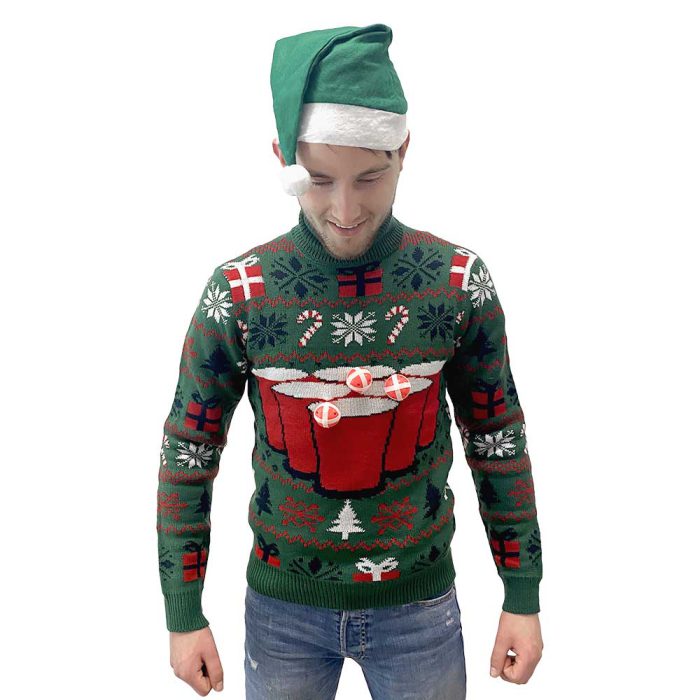 Foute kersttrui – Beerpong - Afbeelding 2