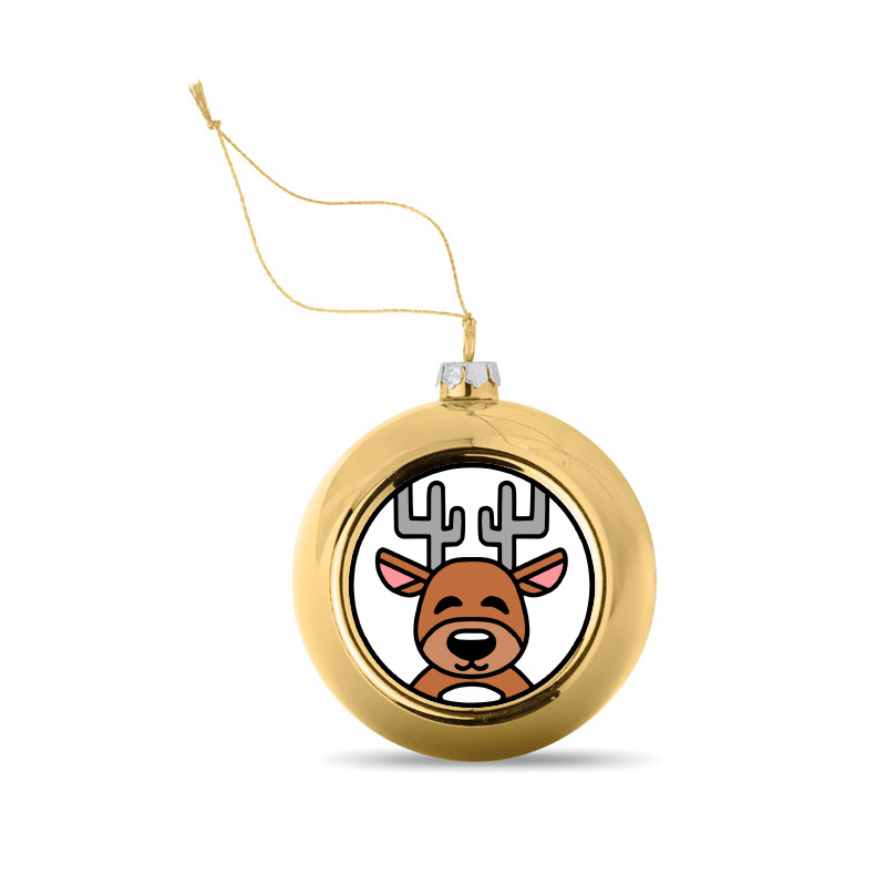 Kerstbal Goud Rendier