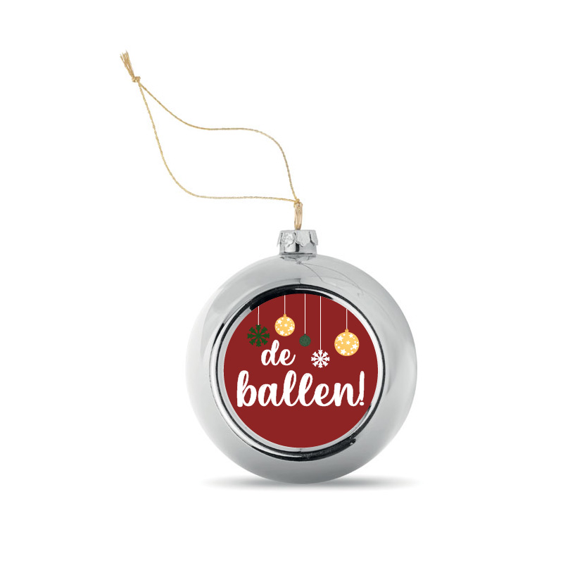 Kerstbal Zilver De Ballen