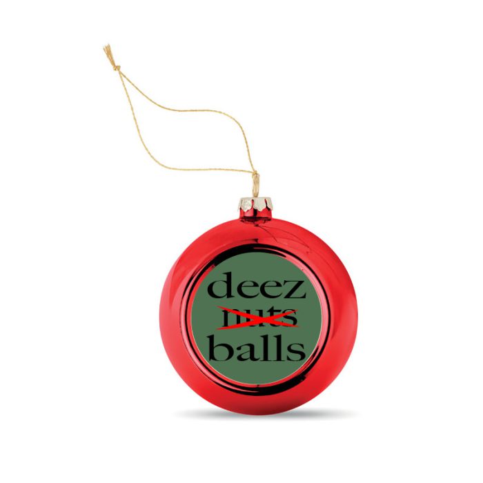 Kerstbal Rood Deez Balls