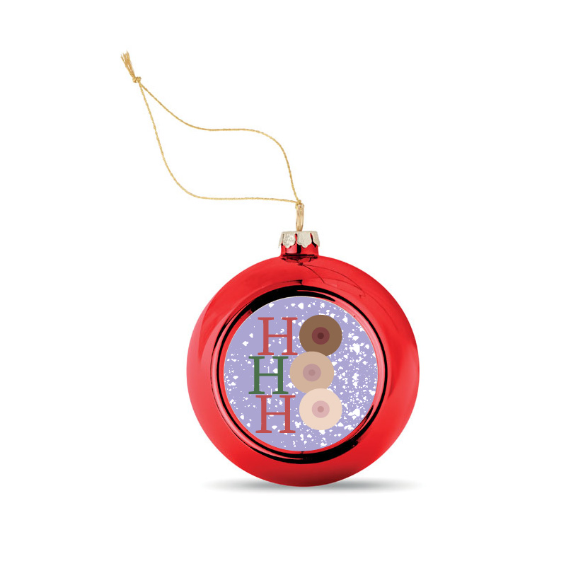 Kerstbal Rood Ho Ho Ho