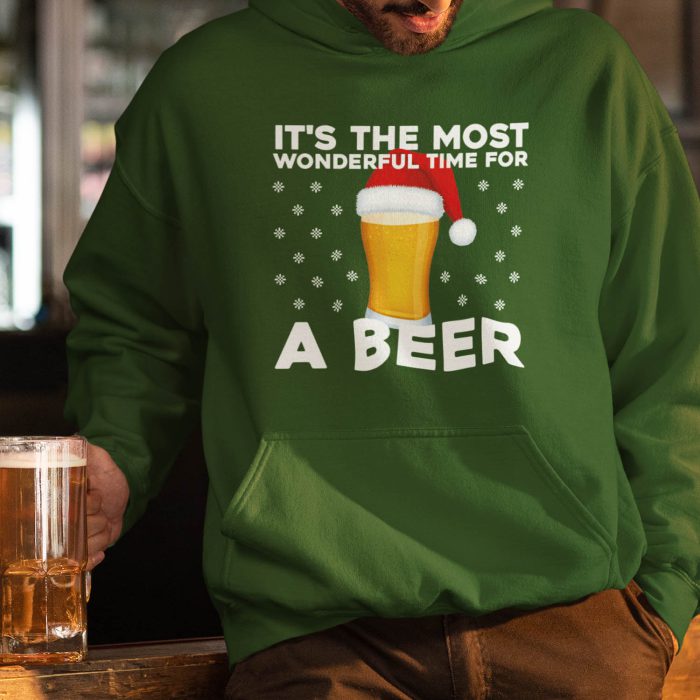 Foute Kerst Hoodie Groen It's Te Most Wonderful Time Of The Year