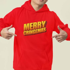 Foute Kerst Hoodie Rood Merry Cringemas