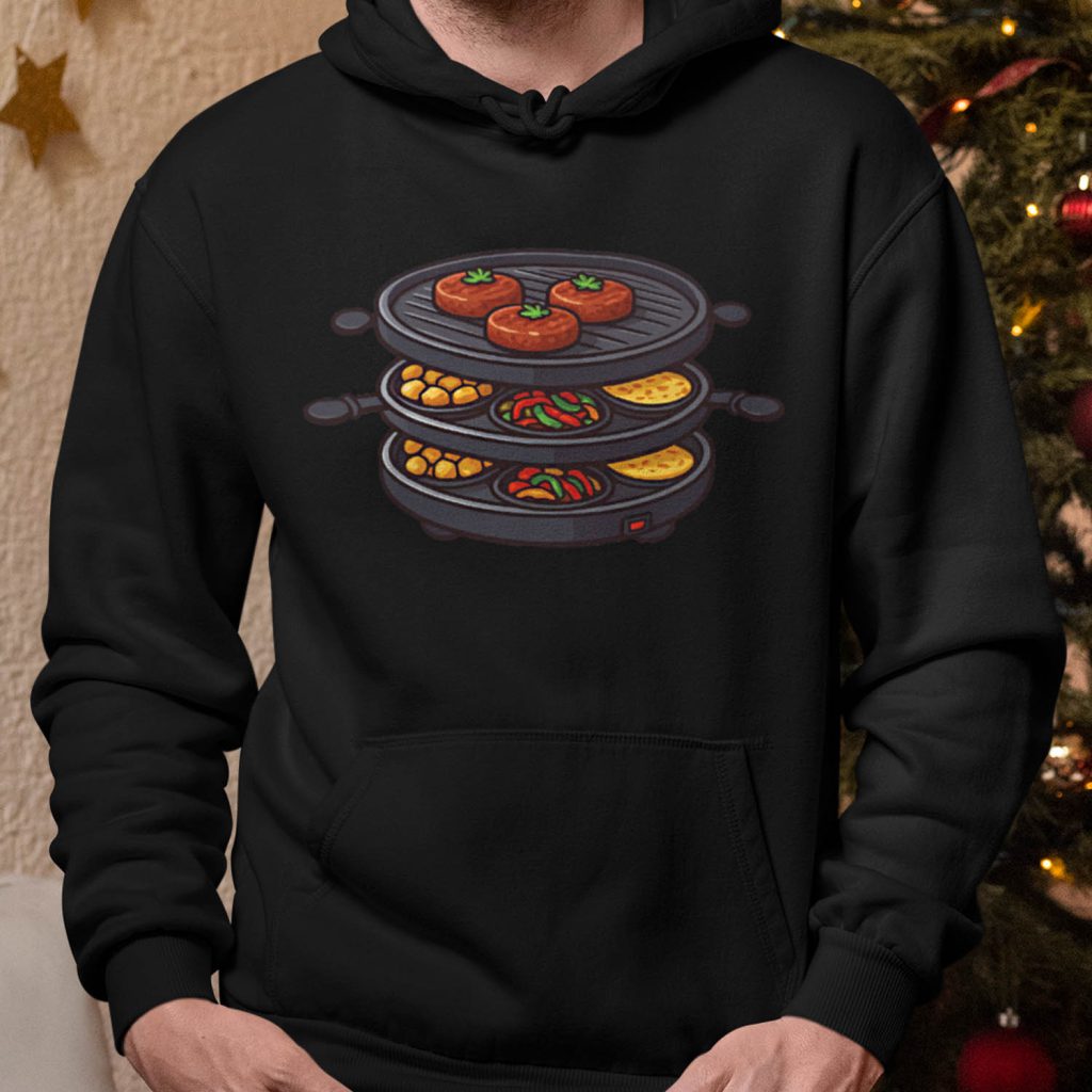 Foute Kerst Hoodie Zwart Gourmetstel