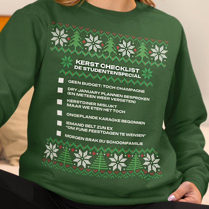 Foute Kerst Trui Groen De Studentenspecial checklist