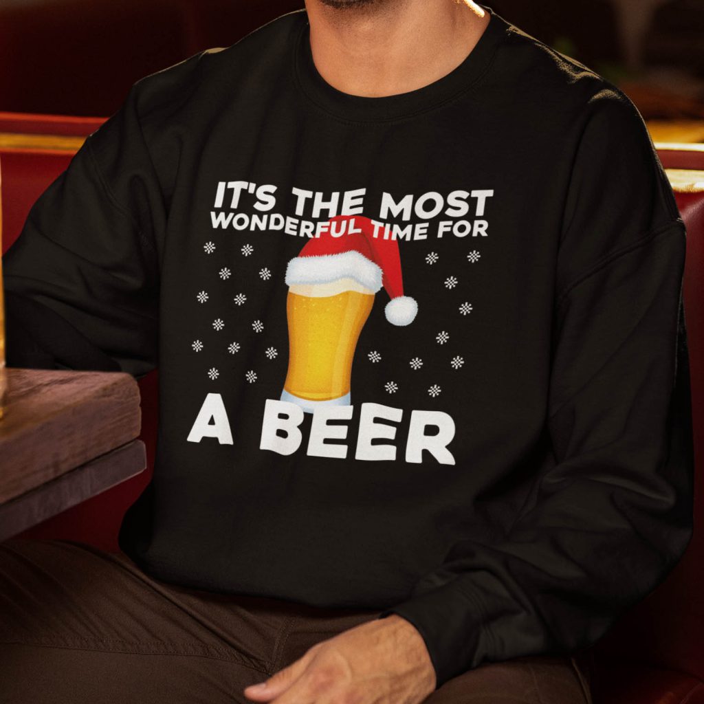 Foute Kerst Trui Zwart It's Te Most Wonderful Time Of The Year