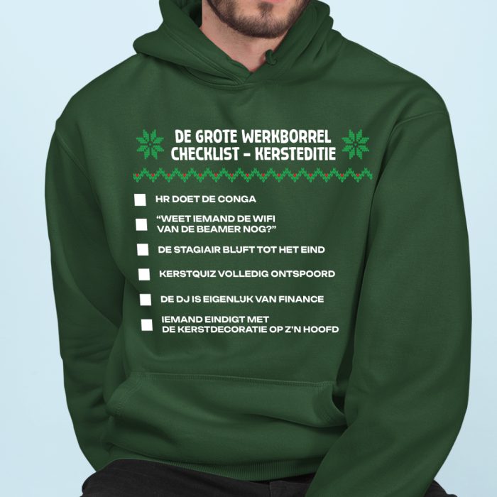 Hoodie Groen Werkborrel Checklist V2