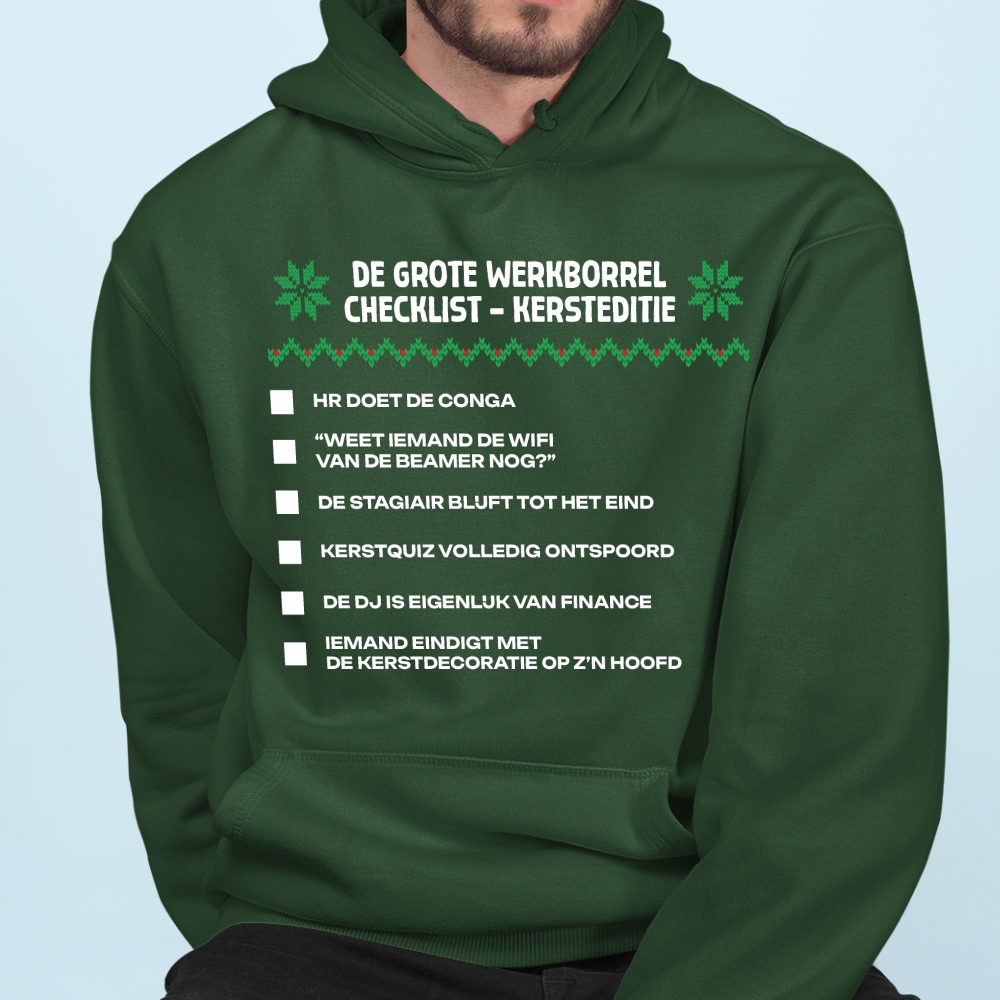 Hoodie Groen Werkborrel Checklist V2
