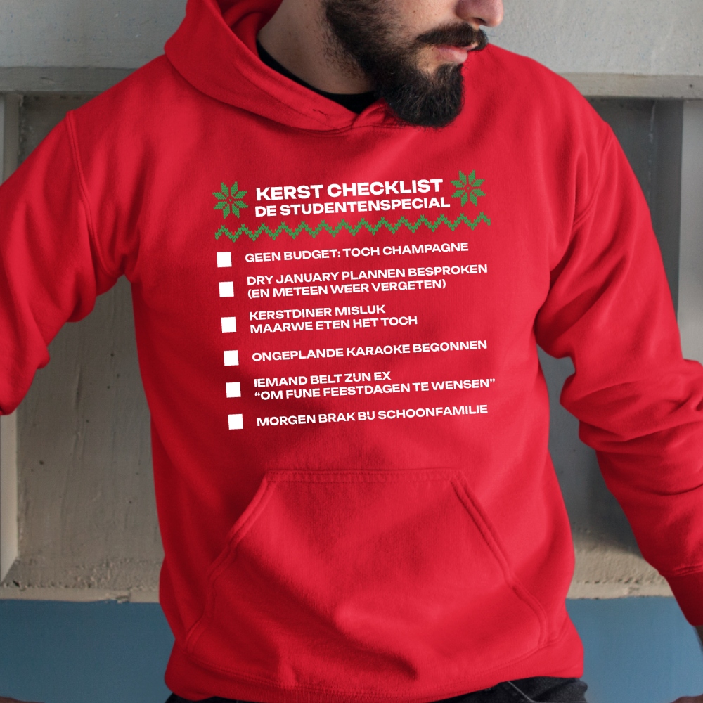 Hoodie Rood De Studentenspecial V1