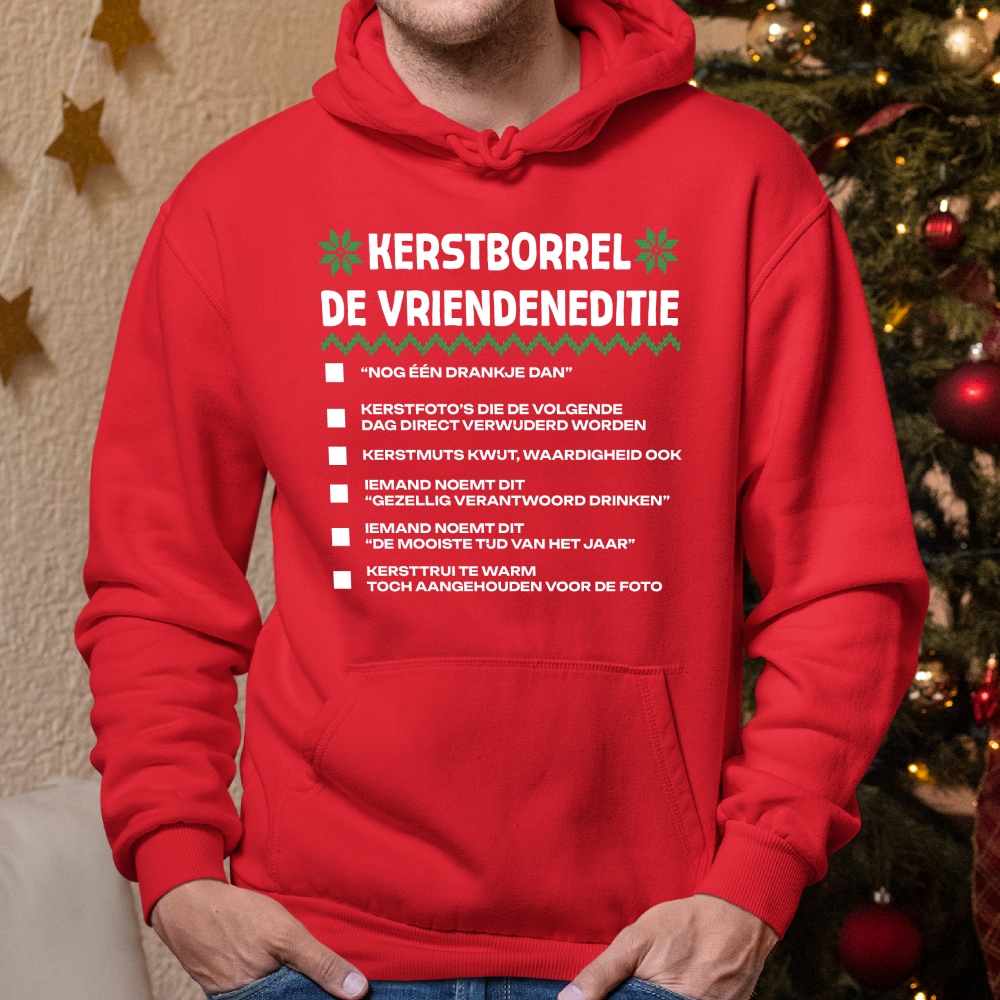 Hoodie Rood Vriendeneditite V1