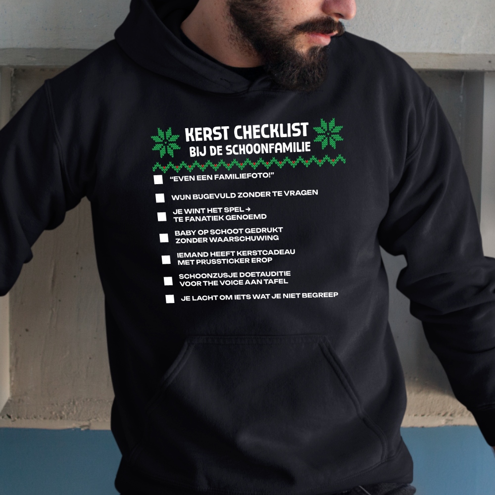 Hoodie Zwart Schoonfamilie V2