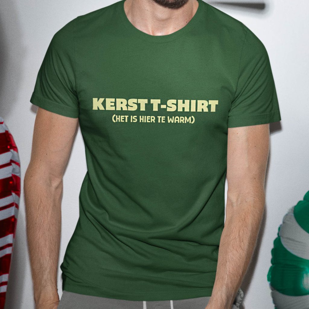 Kerst T-Shirt Groen Man