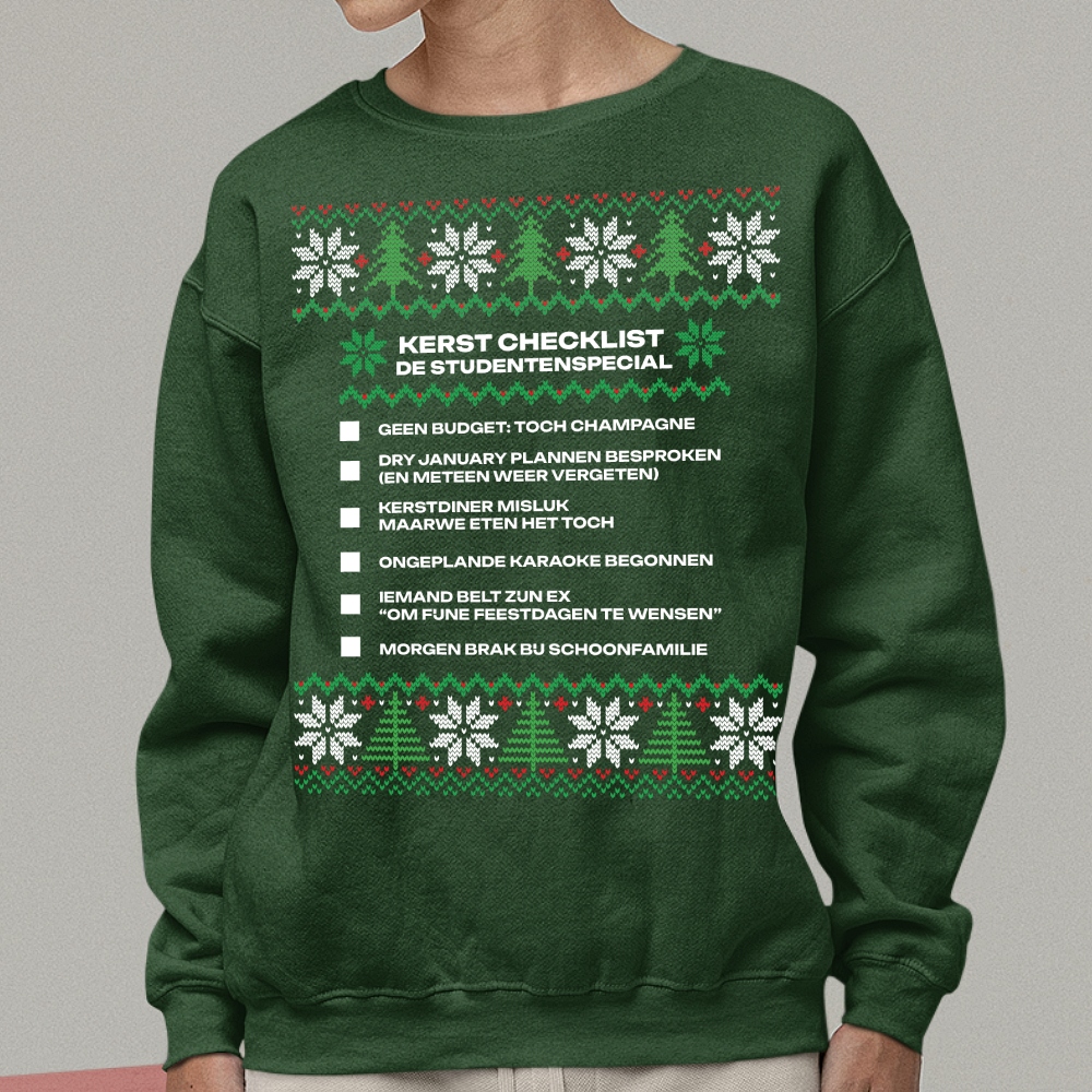Kersttrui Groen Studentenspecial V1