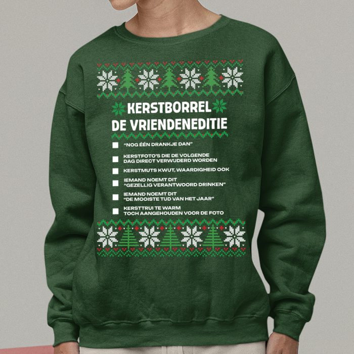 Kersttrui Groen Vriendeneditie V1
