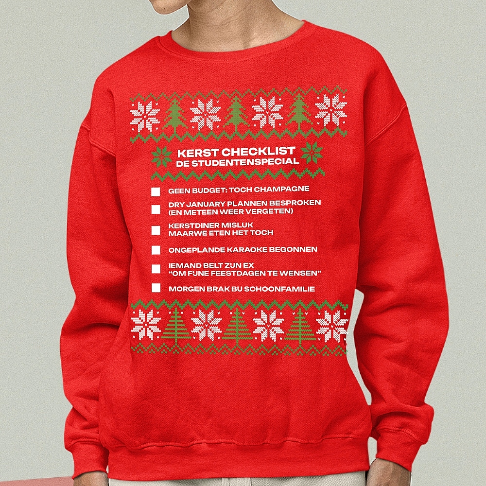 Kersttrui Rood Studentenspecial V1