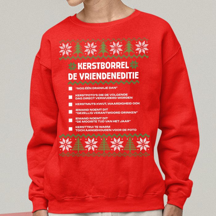 Kersttrui Rood Vriendeneditie V1