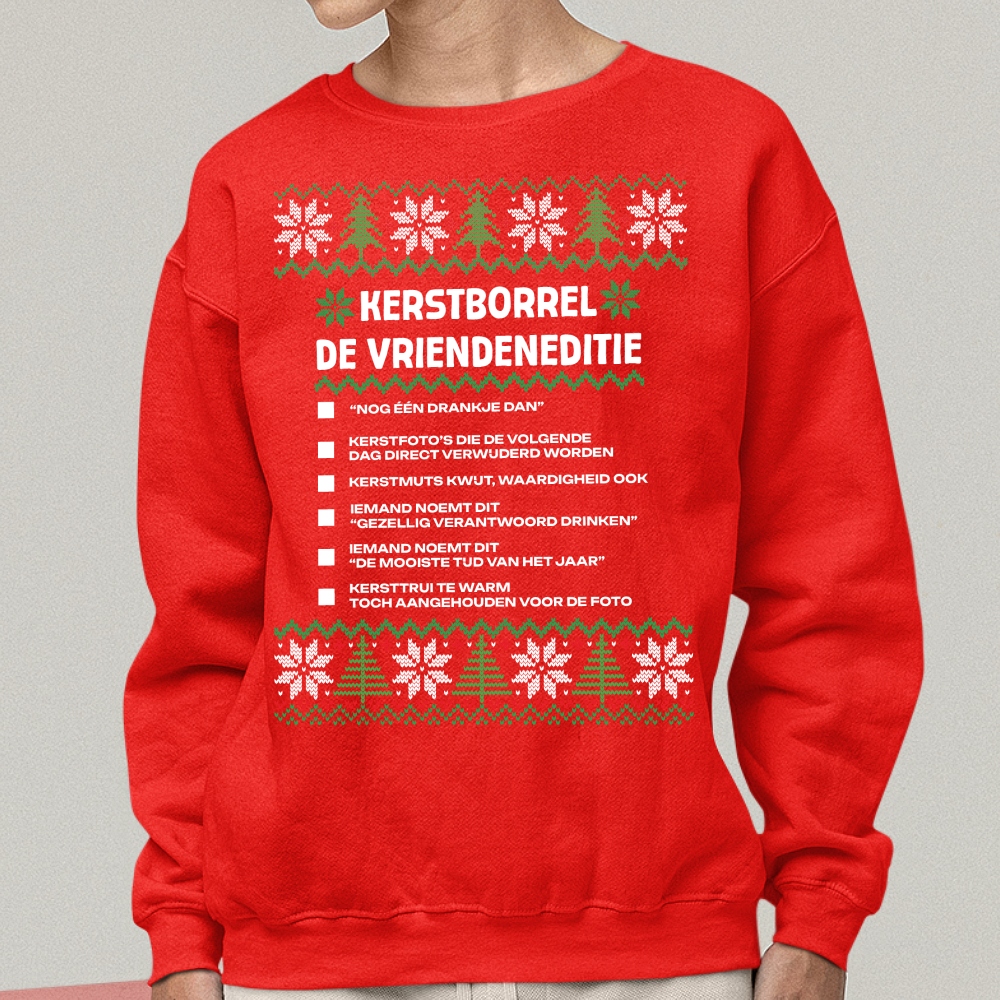 Kersttrui Rood Vriendeneditie V1