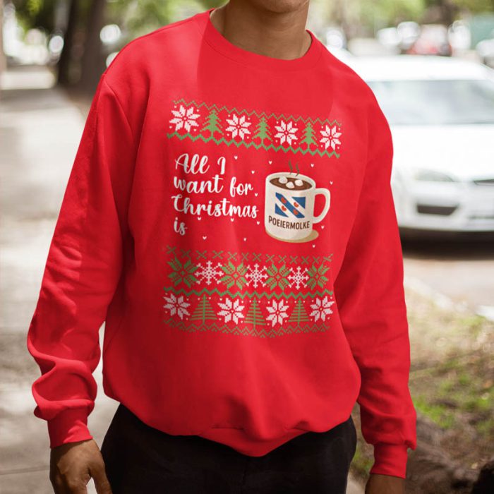 Foute Kersttrui Rood All I Want For Christmas Is Poeiermolke
