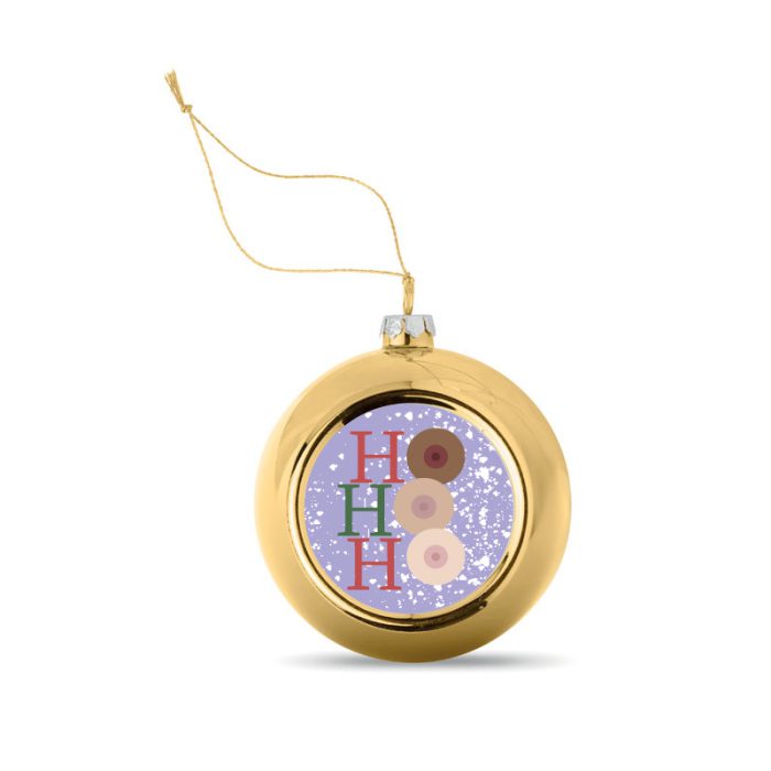 Kerstbal Goud Ho Ho Ho