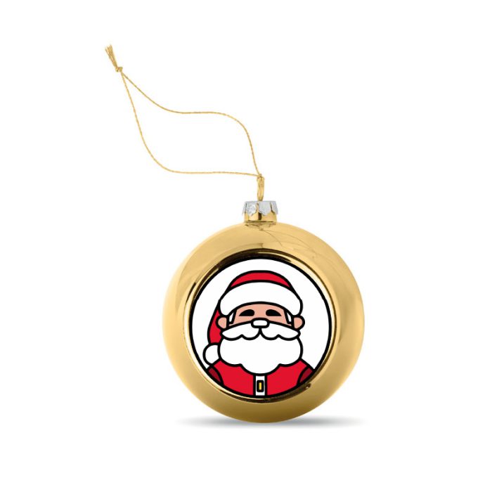 Kerstbal Goud Kerstman