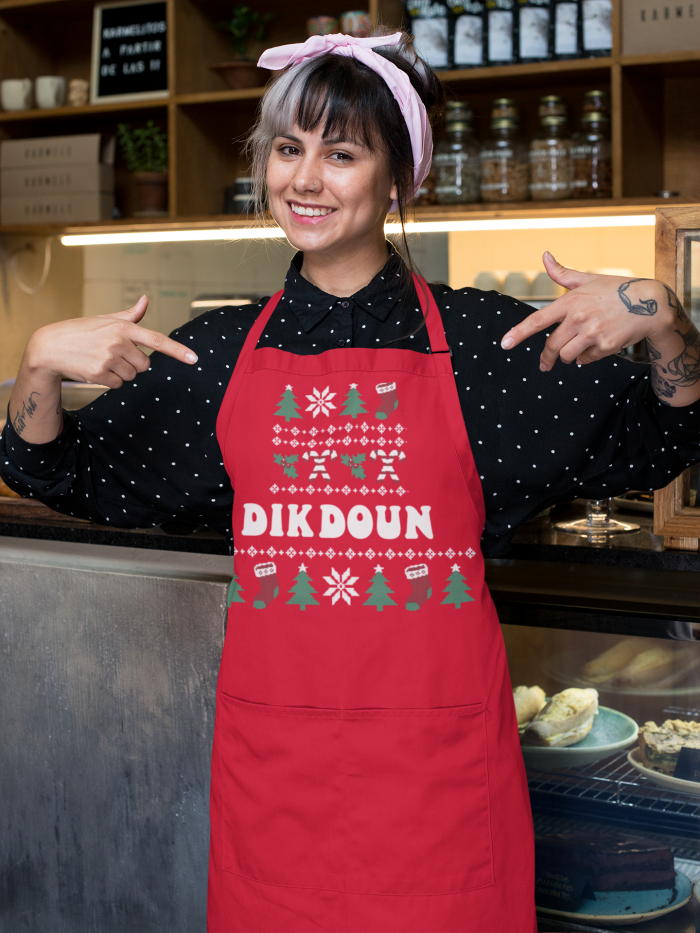 Kerstschort Rood Dik Doun