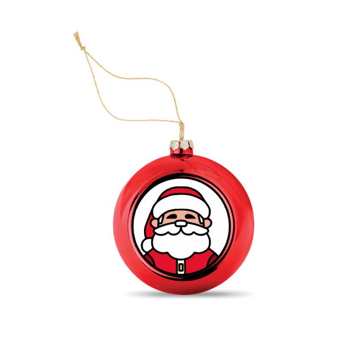 Kerstbal Rood Kerstman