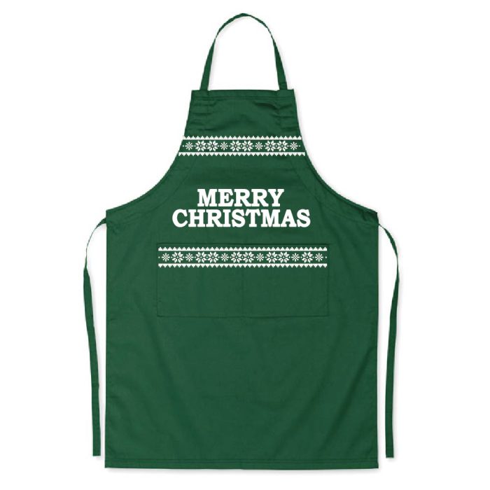Groen Schort Merry Christmas