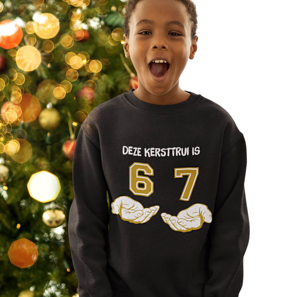 Kind Kersttrui Zwart Deze Kersttrui Is 6.7