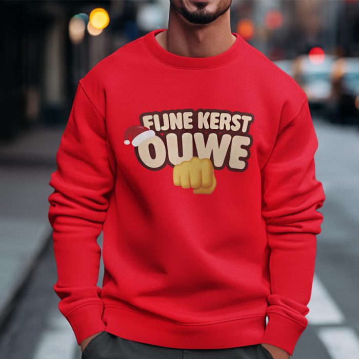 Foute Kersttrui Rood Fijne Kerst Ouwe