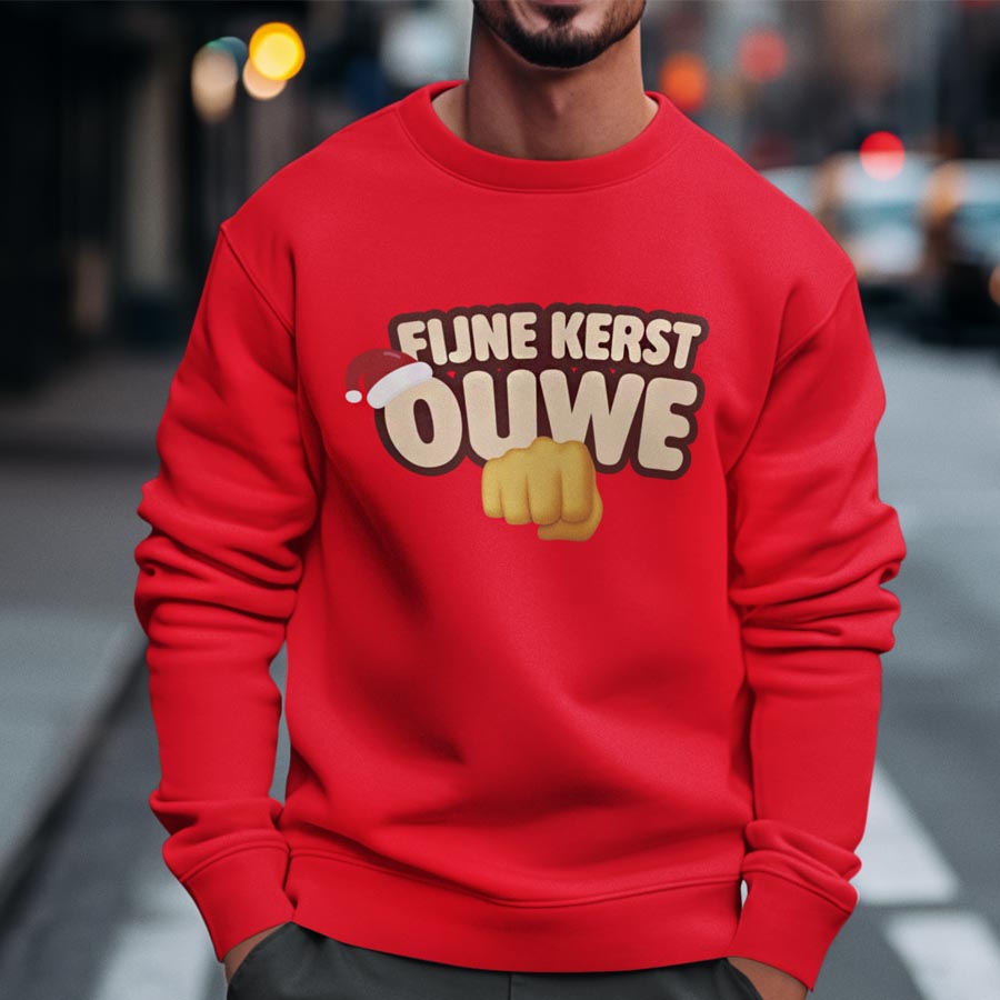 Foute Kersttrui Rood Fijne Kerst Ouwe