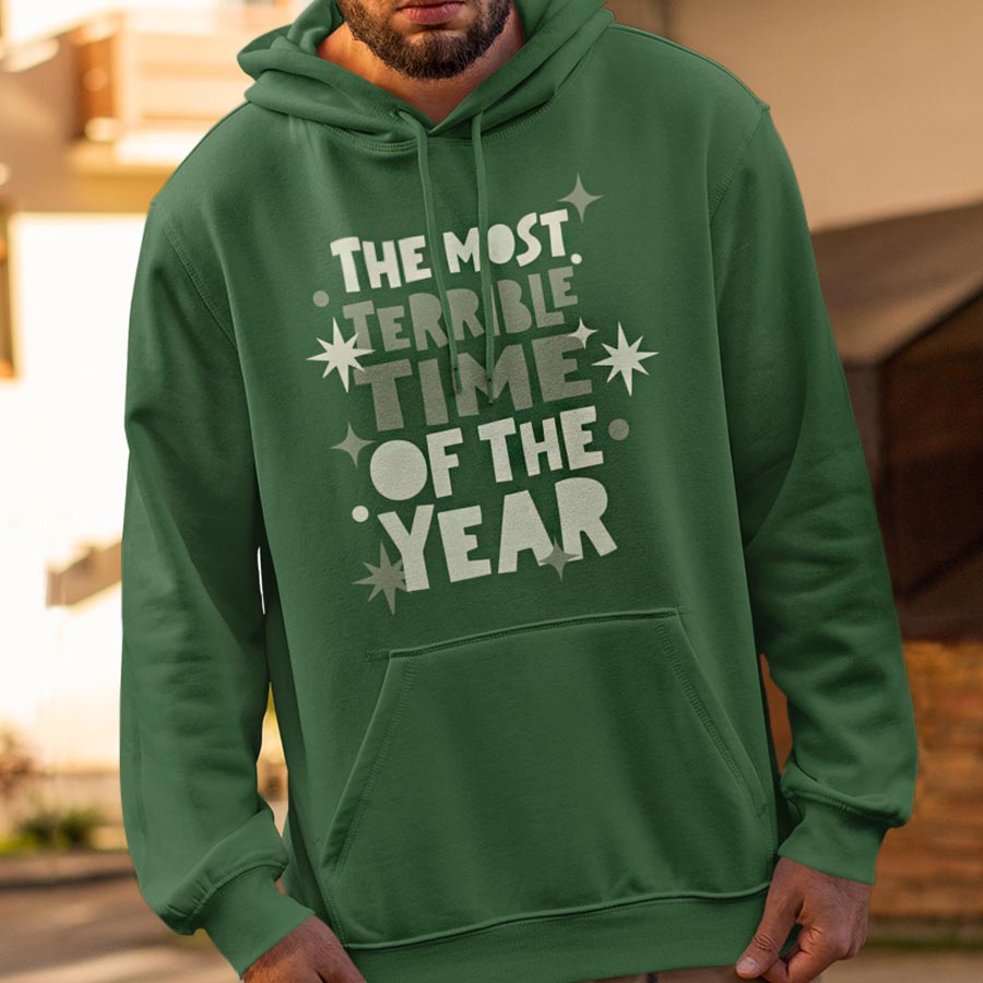 Foute Kerst Hoodie Groen Most Terrible Time Of The Year