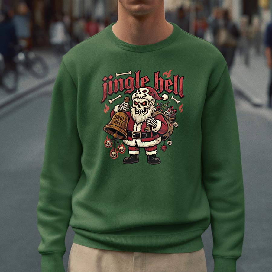 Groene Kersttrui Jingle Hell