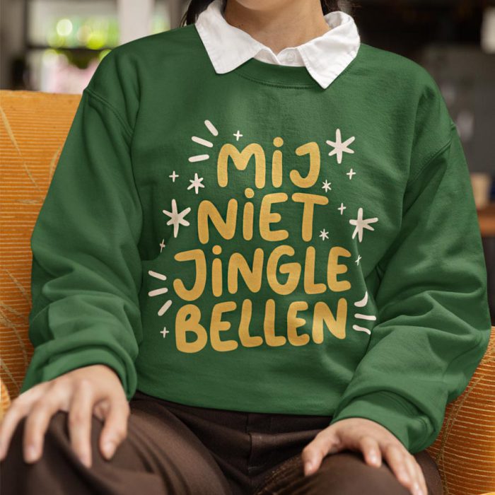 Groene Kersttrui Mij Niet Jingle Bellen