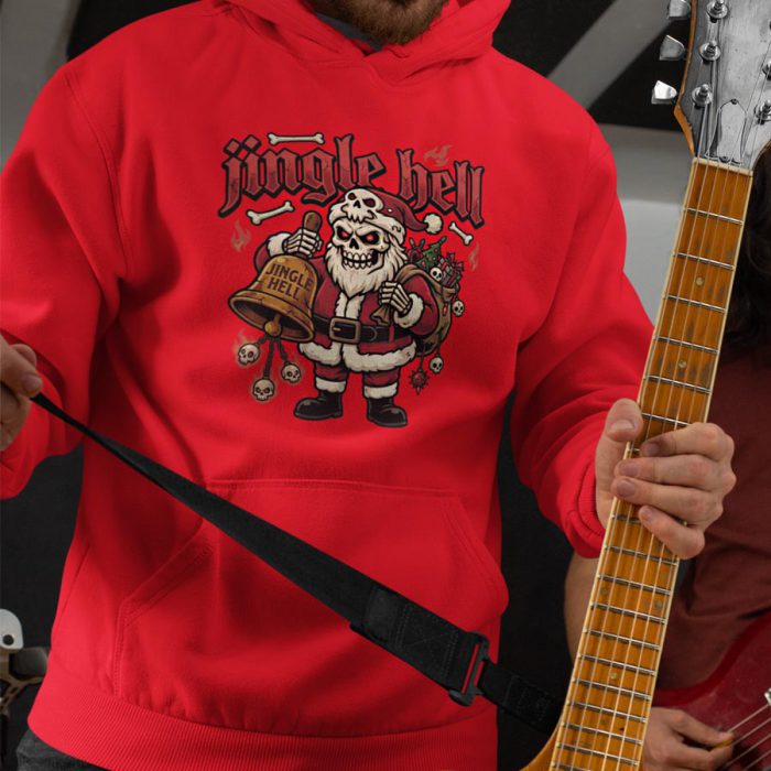 Foute Kerst Hoodie Rood Jingle Hell