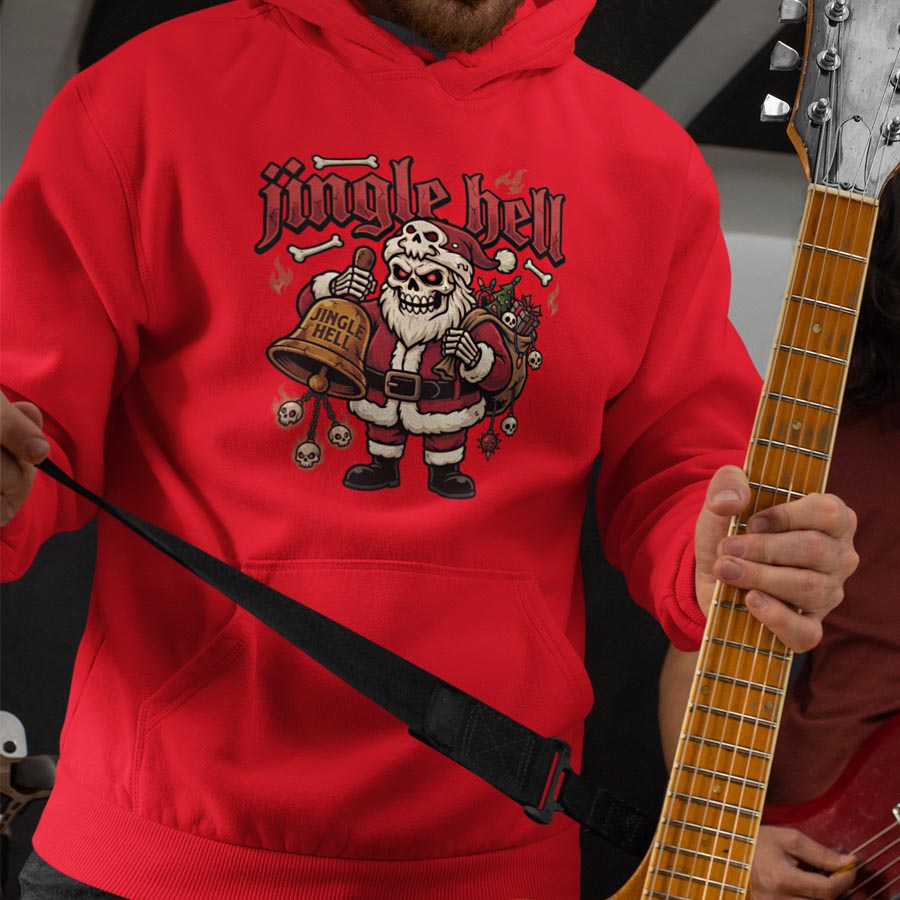 Foute Kerst Hoodie Rood Jingle Hell
