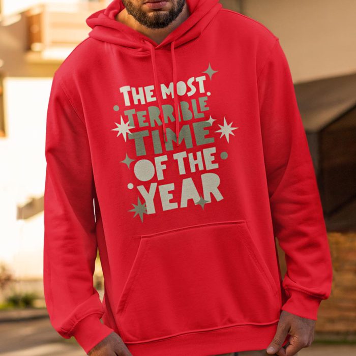 Foute Kerst Hoodie Rood Most Terrible Time
