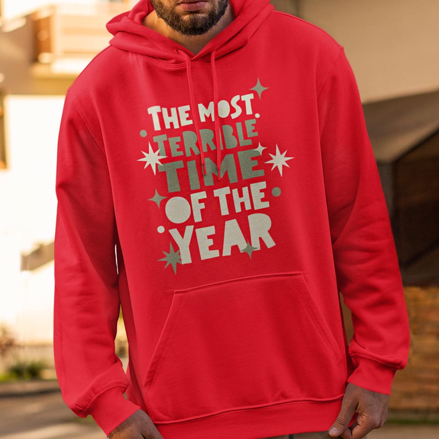 Foute Kerst Hoodie Rood Most Terrible Time