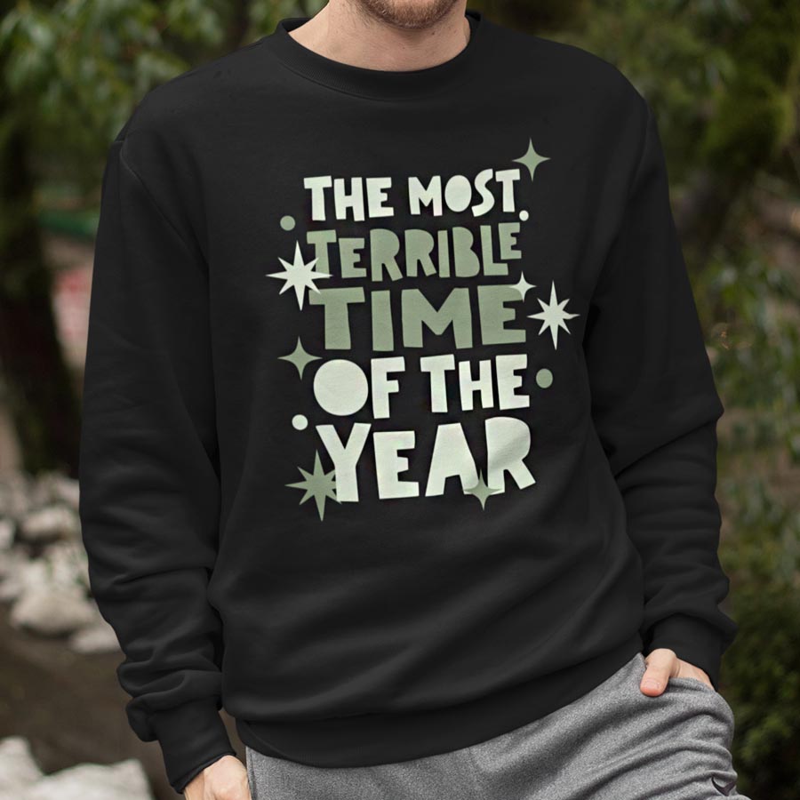 Zwarte Kersttrui Most Terrible Timejpg